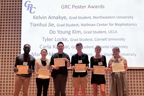 Image for BioE PhD Student Wins Best Poster Presentation at Gordon Research Conference for Optics and Photonics